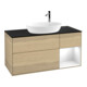 V&B Meuble sous lavabo Finion 120 cm, Pl bleu mat, Reg blanc brillant, Lac, Oa ven-1