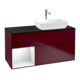 V&B Meuble sous lavabo Finion 120 cm, Pl bleu mat, Reg blanc brillant, Lac, Peo mat-1