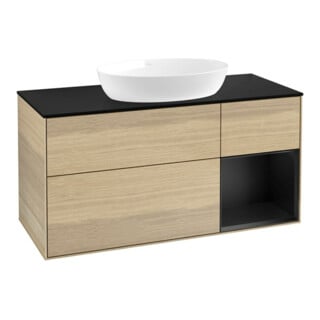 V&B Meuble sous-lavabo Finion 120 cm, Pl bleu mat, Reg bleu mat Lac, Oa ven