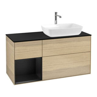 V&B Meuble sous-lavabo Finion 120 cm, Pl bleu mat, Reg bleu mat Lac, Oa ven