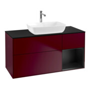 V&B Meuble sous lavabo Finion 120 cm, Pl bleu mat, Reg bleu mat Lac, Peo mat