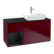 V&B Meuble sous lavabo Finion 120 cm, Pl bleu mat, Reg bleu mat Lac, Peo mat-1