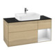 V&B Meuble sous lavabo Finion 120 cm, Pl bleu mat, Reg droite blanc mat, Oa ven-1
