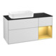 V&B Meuble sous lavabo Finion 120 cm, Pl bleu mat, Reg droite gol mat, blanc mat Lac-1