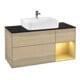 V&B Meuble sous lavabo Finion 120 cm, Pl bleu mat, Reg droite, Oa ven-1