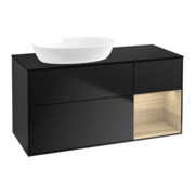 V&B Meuble sous lavabo Finion 120 cm, Pl bleu mat, Reg Oa ven, bleu mat Lac-1