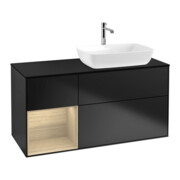 V&B Meuble sous lavabo Finion 120 cm, Pl bleu mat, Reg Oa ven, bleu mat Lac