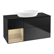 V&B Meuble sous lavabo Finion 120 cm, Pl bleu mat, Reg Oa ven, bleu mat Lac-1