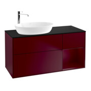 V&B Meuble sous lavabo Finion 120 cm, Pl bleu mat, Reg Peo mat Lac, Peo mat-1