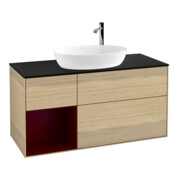 V&B Meuble sous lavabo Finion 120 cm, Pl bleu mat, Reg Peo mat laqué, Oa ven