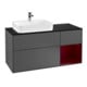 V&B Meuble sous-lavabo Finion 120 cm, Pl bleu mat, Réglette droite Peo, Anthracite mat-1