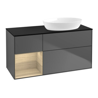 V&B Meuble sous lavabo Finion 120 cm, Pl bleu, Reg Oa ven, Anthracite m