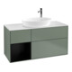 V&B Meuble sous lavabo Finion 120 cm, Pl w m, Étag. bleue m Lac, Oli. m Lac-1