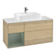 V&B Meuble sous lavabo Finion 120 cm, Pl w m, Étagère gauche, Oli. m Lac, Oa ven-1