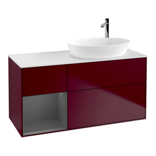 V&B Meuble sous lavabo Finion 120 cm, Pl w m, Rég Anthrac. m Lac, Peo m