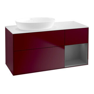 V&B Meuble sous lavabo Finion 120 cm, Pl w m, Rég Anthrac. m Lac, Peo m