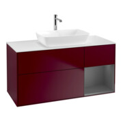 V&B Meuble sous-lavabo Finion 120 cm, Pl w m, Rég Anthracite m Lac, Peo m