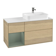 V&B Meuble sous lavabo Finion 120 cm, Pl w m, Reg gauche Oli. m Lac, Oa ven