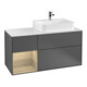 V&B Meuble sous lavabo Finion 120 cm, Pl w m, Rég li Oa ven, Anthracite m-1