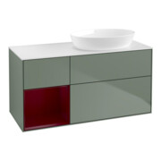 V&B Meuble sous-lavabo Finion 120 cm, Pl w m, Reg Peo m Lac, Oli. m Lac