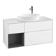 V&B Meuble sous-lavabo Finion 120 cm, Pl w m, Rg A m Lac, blanc brillant Lac-1