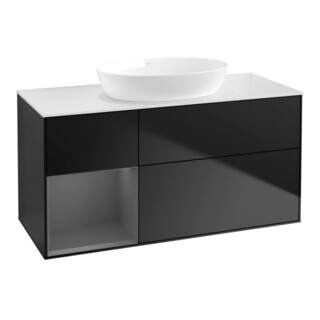 V&B Meuble sous lavabo Finion 120 cm, Pl w m, Rg A m Lac, bleu m Lac