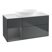 V&B Meuble sous lavabo Finion 120 cm, Pl w m, Rg A m Lac, md bl. m Lac