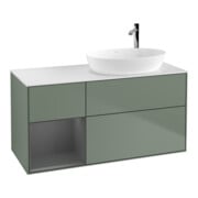 V&B Meuble sous lavabo Finion 120 cm, Pl w m, Rg A m Lac, Oli. m Lac