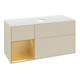 V&B Meuble sous-lavabo Finion 120 cm, Pl w m, Rg doré m Lac, si Gr m Lac-1