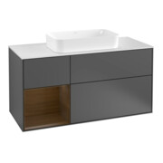 V&B Meuble sous lavabo Finion 120 cm, pl w m, rg gch, anthracite m