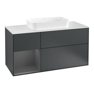 V&B Meuble sous lavabo Finion 120 cm, Pl w m, Rg l A m, md bl. m Lac