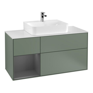 V&B Meuble sous lavabo Finion 120 cm, Pl w m, Rg l A m, Oli. m Lac