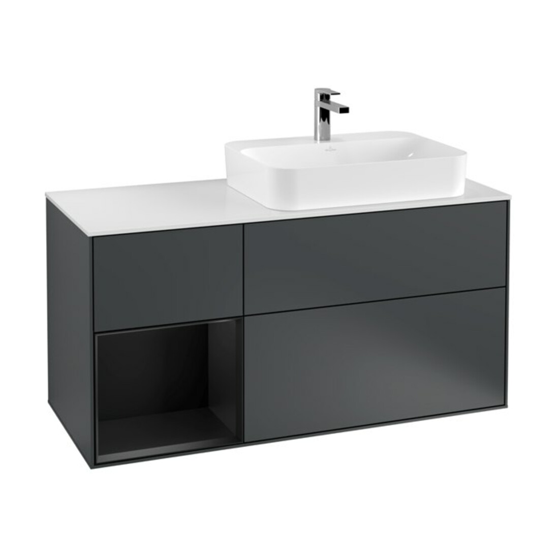 V&B Meuble sous-lavabo Finion 120 cm, Pl w m, Rg l b m La, md bl. m Lac