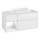 V&B Meuble sous lavabo Finion 120 cm, Pl w m, Rg l g w Lac, blanc brillant Lac-1