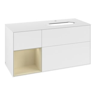 V&B Meuble sous lavabo Finion 120 cm, Pl w m, Rg l si G m La, bl. m Lac