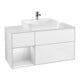 V&B Meuble sous-lavabo Finion 120 cm, Pl w m, Rg l w m Lac, blanc brillant Lac-1