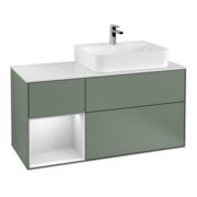 V&B Meuble sous lavabo Finion 120 cm, Pl w m, Rg l w m Lac, Oli. m Lac