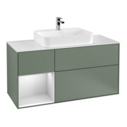 V&B Meuble sous lavabo Finion 120 cm, Pl w m, Rg l w m Lac, Oli. m Lac
