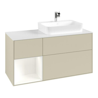V&B Meuble sous lavabo Finion 120 cm, Pl w m, Rg l w m Lac, si Gr m Lac