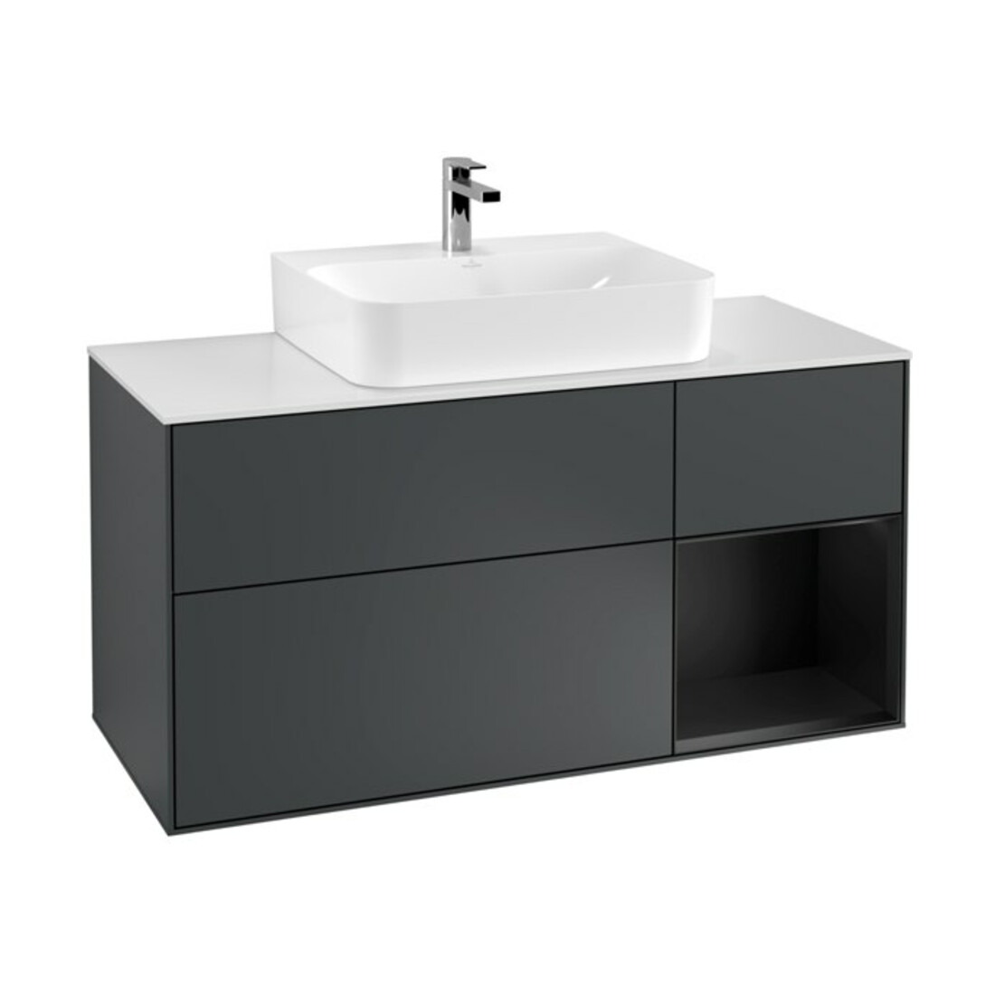 V&B Meuble sous lavabo Finion 120 cm, Pl w m, Rg r b m La, md bl. m Lac