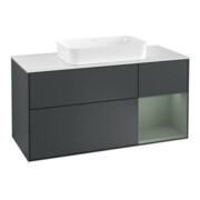 V&B Meuble sous lavabo Finion 120 cm, Pl w m, Rg r Ol m La, md b m Lac