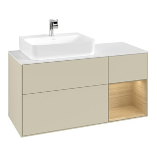 V&B Meuble sous lavabo Finion 120 cm, Pl w m, Rg re Oa ven, si Gr m Lac