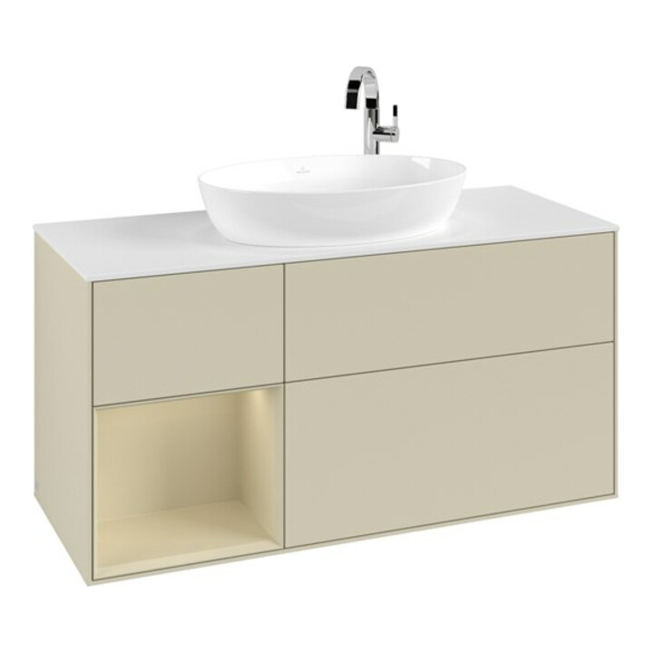 V&B Meuble sous-lavabo Finion 120 cm, Pl w m, Rg si G m La, si Gr m Lac