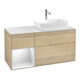 V&B Meuble sous lavabo Finion 120 cm, placage blanc mat, façade blanc mat laqué, poignée ven-1