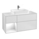 V&B Meuble sous lavabo Finion 120 cm, placage blanc mat, laqué blanc mat-1