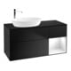 V&B Meuble sous lavabo Finion 120 cm, placage blanc mat, laque brillante blanche, laque bleue mate-1