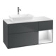 V&B Meuble sous lavabo Finion 120 cm, placage blanc mat, laque rouge blanc mat, médium bleu mat laqué-1
