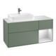 V&B Meuble sous-lavabo Finion 120 cm, placage blanc mat, laque rouge mat, huile mat laque-1