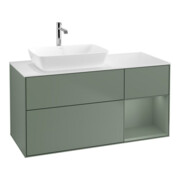 V&B Meuble sous lavabo Finion 120 cm, placage bois, chêne huilé mat lacqué-1