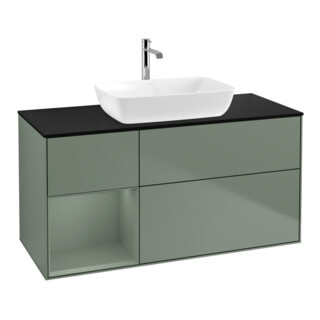 V&B Meuble sous lavabo Finion 120 cm, placage bois, chêne huilé mat laqué